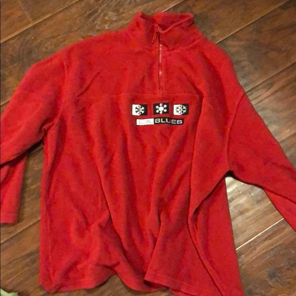 Red pullover sweater